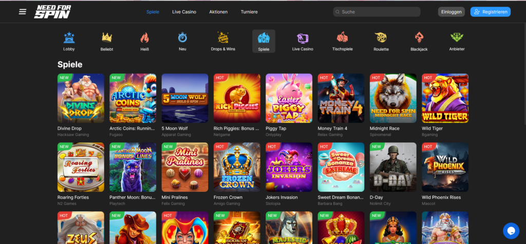 NeedForSpin Spiele