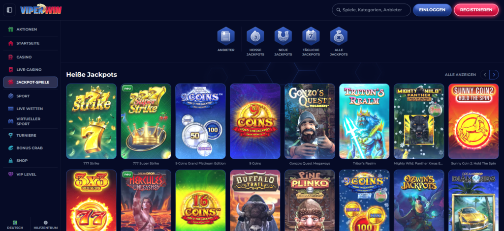 viperwin jackpot spiele