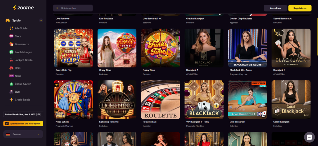 Zoome live Casino